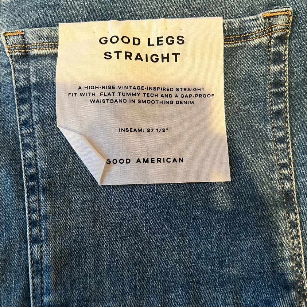 Good American Good Legs Straight, Always Fits, Indigo316, NWT
